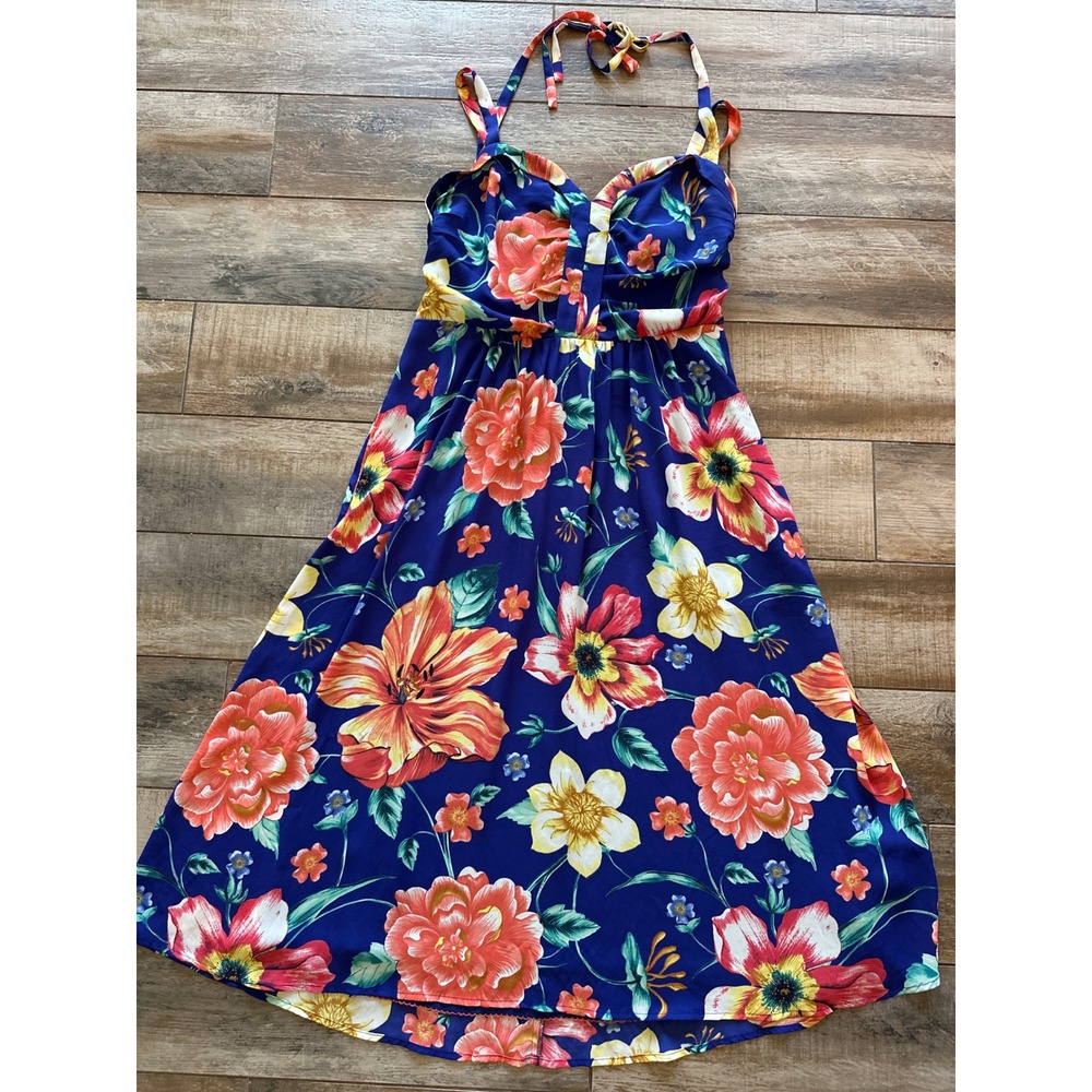 Anthropologie Moulinette Soeurs Annona Blue Floral MidiSize 14 - Picture 10 of 16